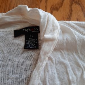 Style & Co. Cream Cardigan